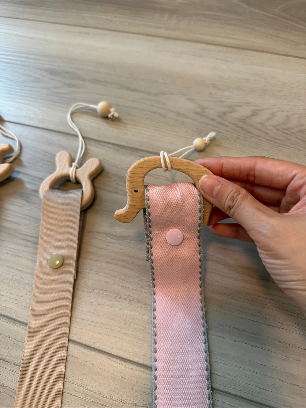 Kids Neutral and Pink hair accessories Clip Straps